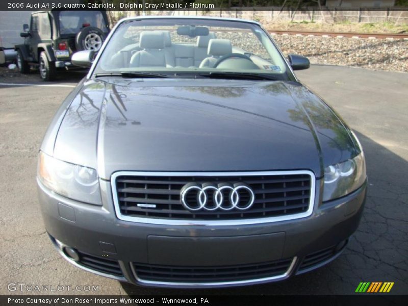 Dolphin Gray Metallic / Platinum 2006 Audi A4 3.0 quattro Cabriolet