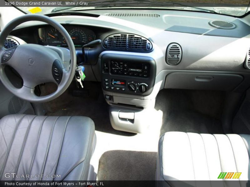 White / Gray 1996 Dodge Grand Caravan LE