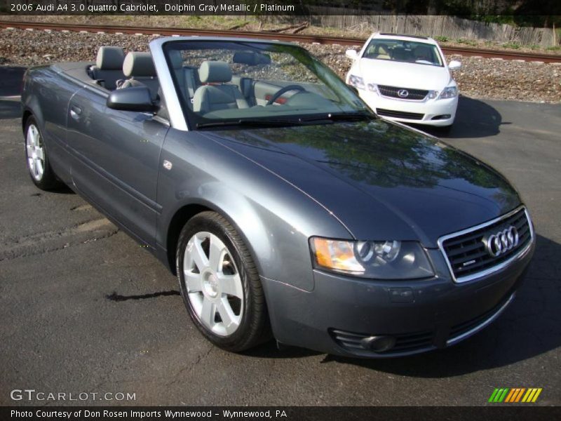 Dolphin Gray Metallic / Platinum 2006 Audi A4 3.0 quattro Cabriolet