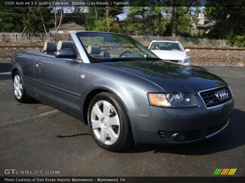 Dolphin Gray Metallic / Platinum 2006 Audi A4 3.0 quattro Cabriolet