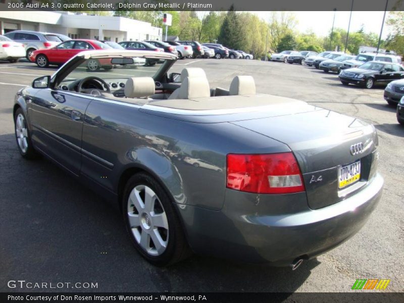 Dolphin Gray Metallic / Platinum 2006 Audi A4 3.0 quattro Cabriolet