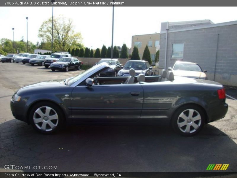 Dolphin Gray Metallic / Platinum 2006 Audi A4 3.0 quattro Cabriolet