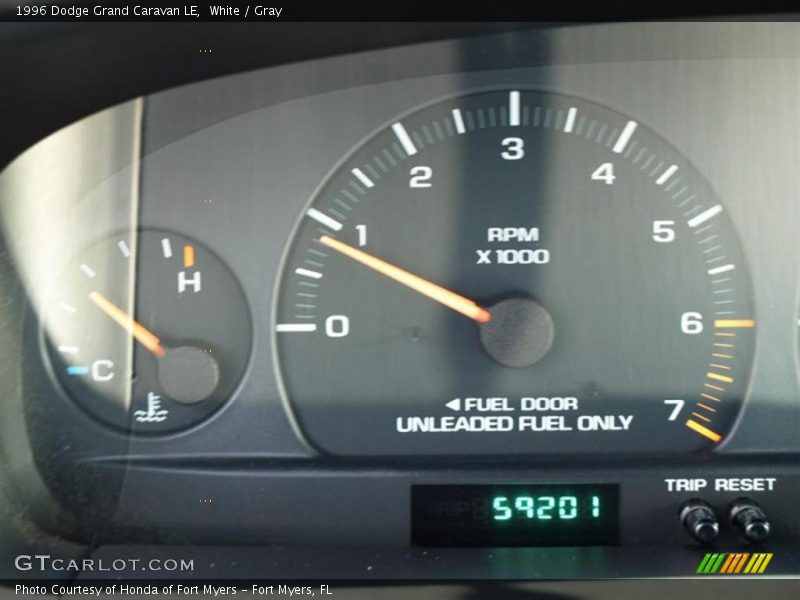 White / Gray 1996 Dodge Grand Caravan LE