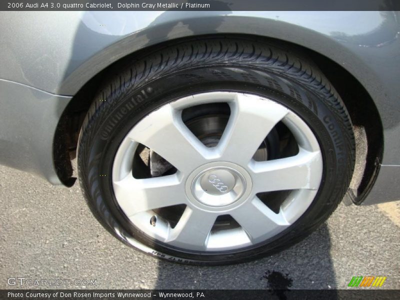 Dolphin Gray Metallic / Platinum 2006 Audi A4 3.0 quattro Cabriolet