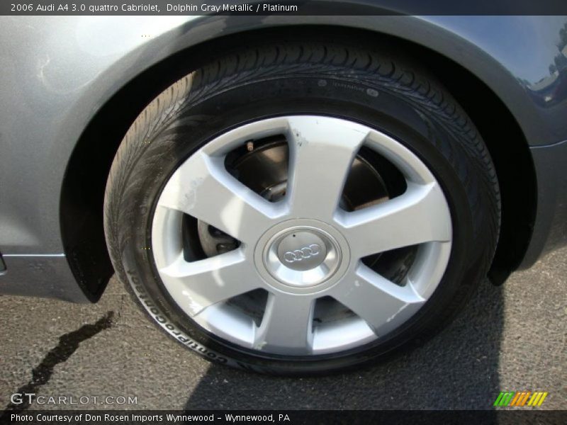 Dolphin Gray Metallic / Platinum 2006 Audi A4 3.0 quattro Cabriolet