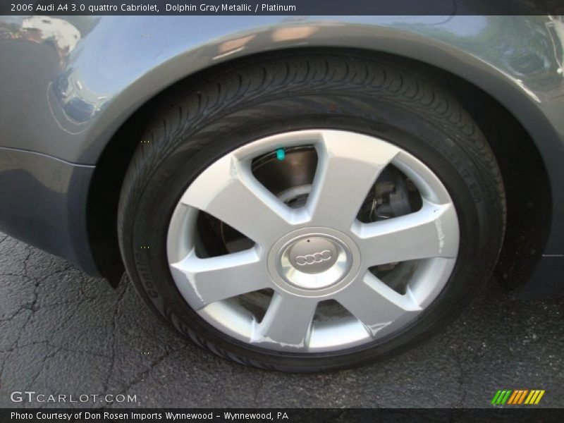 Dolphin Gray Metallic / Platinum 2006 Audi A4 3.0 quattro Cabriolet