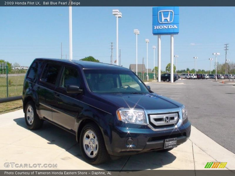 Bali Blue Pearl / Beige 2009 Honda Pilot LX