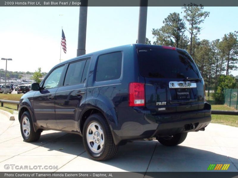 Bali Blue Pearl / Beige 2009 Honda Pilot LX