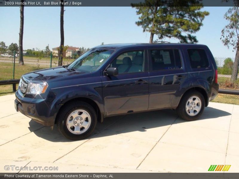 Bali Blue Pearl / Beige 2009 Honda Pilot LX