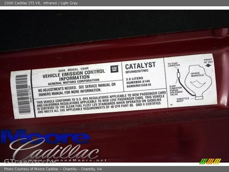 Infrared / Light Gray 2006 Cadillac STS V6