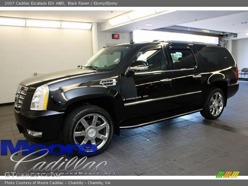 Black Raven / Ebony/Ebony 2007 Cadillac Escalade ESV AWD