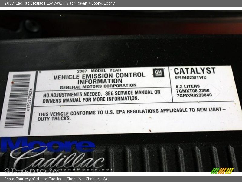 Black Raven / Ebony/Ebony 2007 Cadillac Escalade ESV AWD