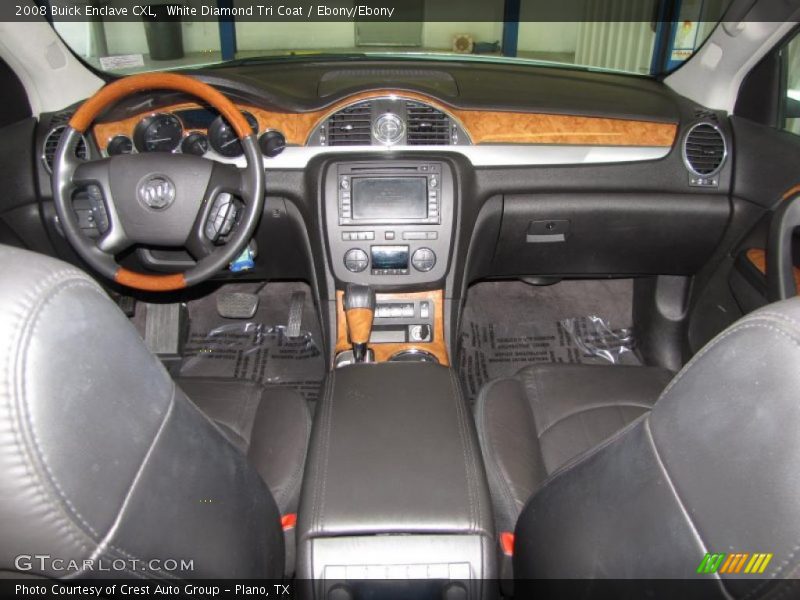 White Diamond Tri Coat / Ebony/Ebony 2008 Buick Enclave CXL