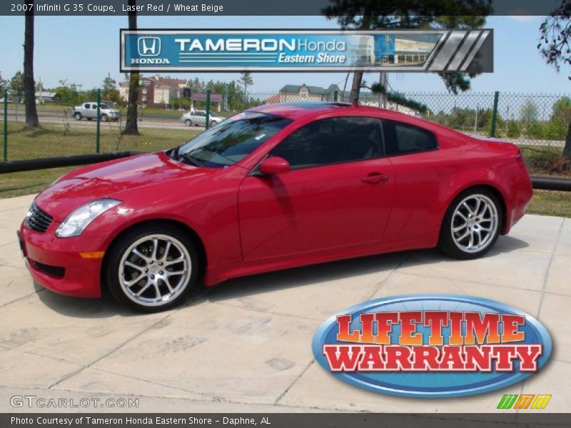 Laser Red / Wheat Beige 2007 Infiniti G 35 Coupe