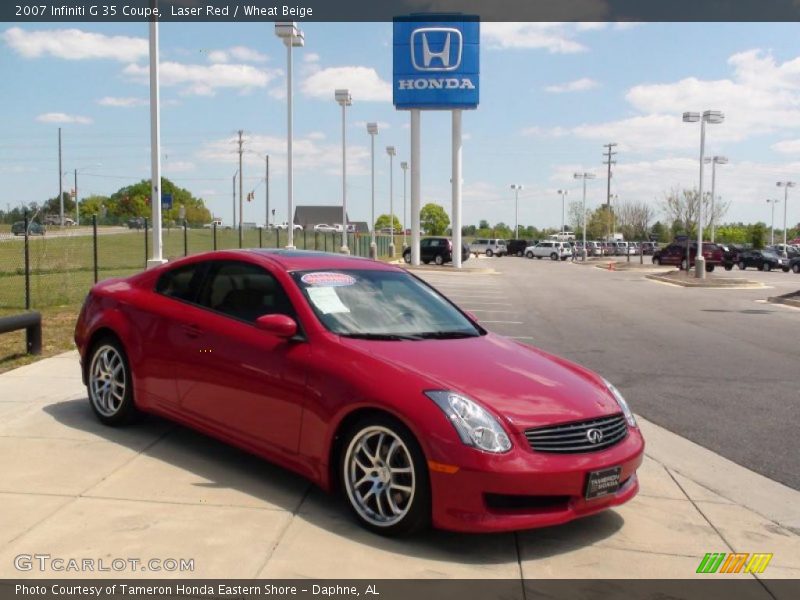 Laser Red / Wheat Beige 2007 Infiniti G 35 Coupe