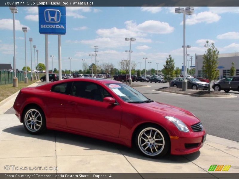 Laser Red / Wheat Beige 2007 Infiniti G 35 Coupe
