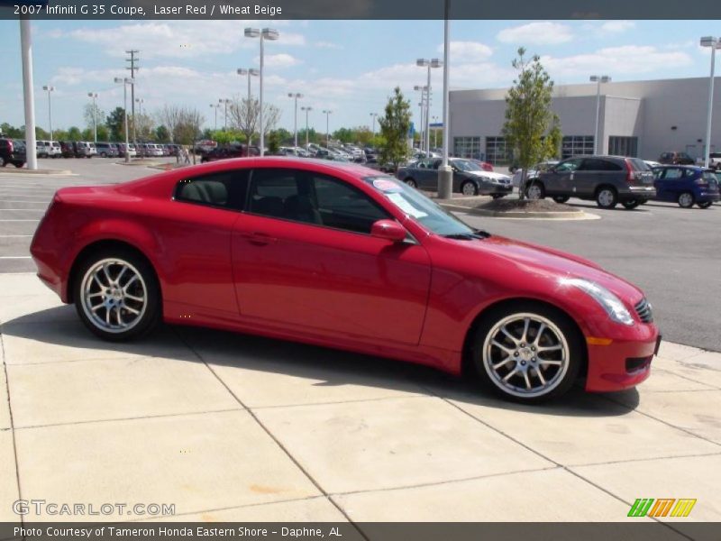 Laser Red / Wheat Beige 2007 Infiniti G 35 Coupe