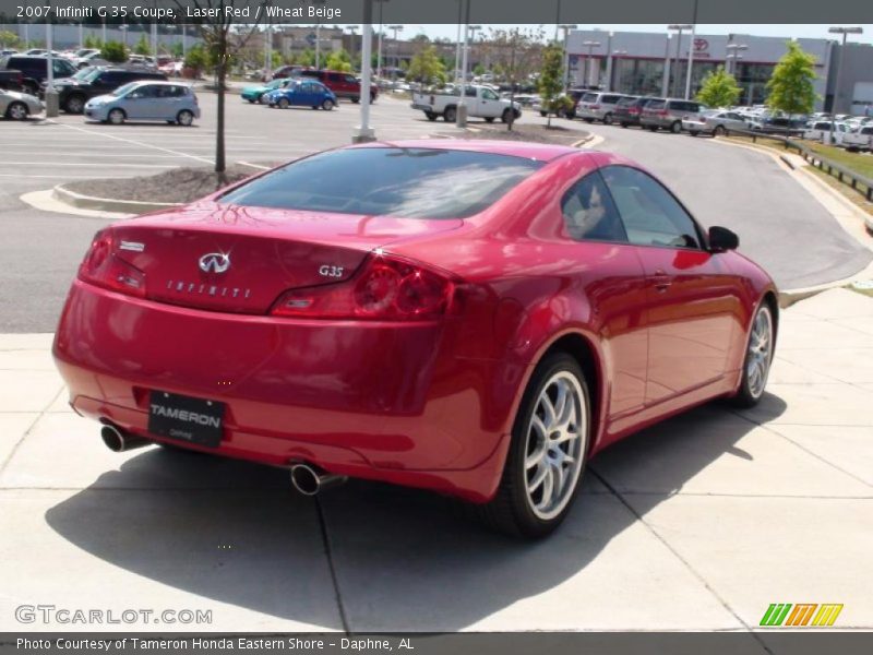 Laser Red / Wheat Beige 2007 Infiniti G 35 Coupe