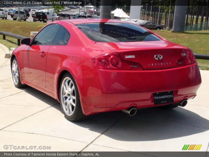 Laser Red / Wheat Beige 2007 Infiniti G 35 Coupe