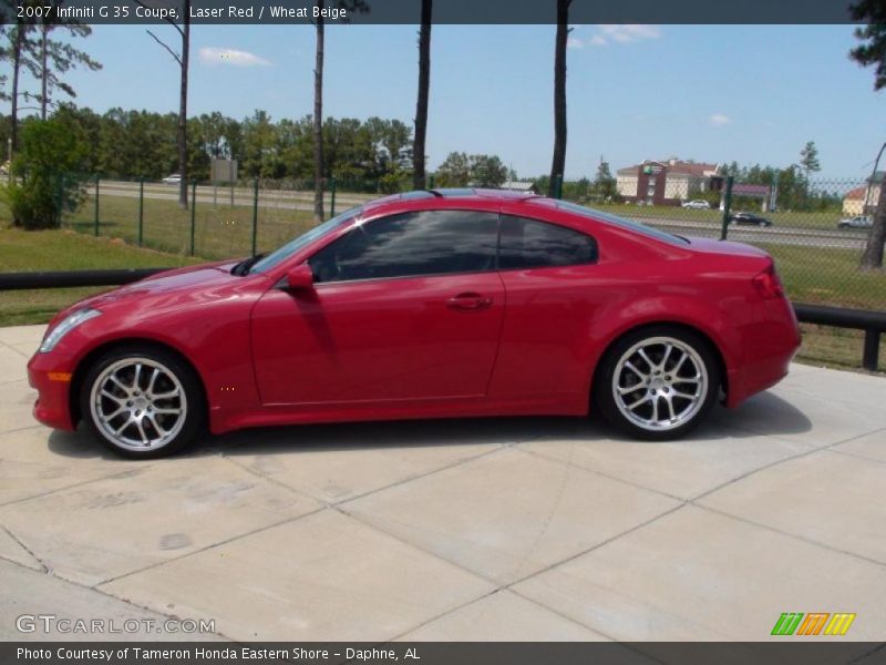Laser Red / Wheat Beige 2007 Infiniti G 35 Coupe