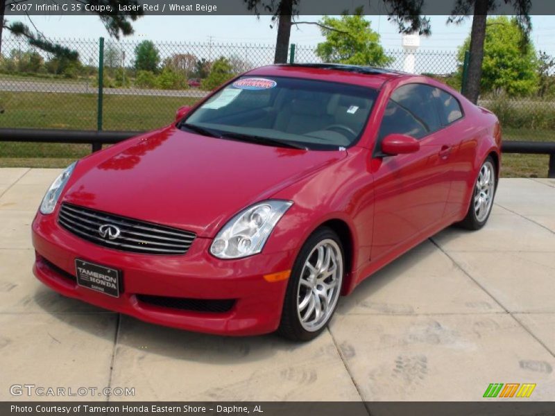 Laser Red / Wheat Beige 2007 Infiniti G 35 Coupe