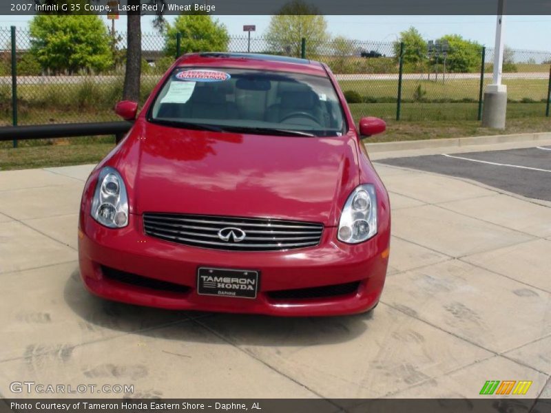 Laser Red / Wheat Beige 2007 Infiniti G 35 Coupe