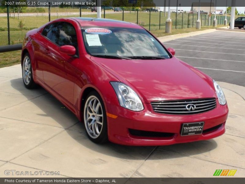 Laser Red / Wheat Beige 2007 Infiniti G 35 Coupe