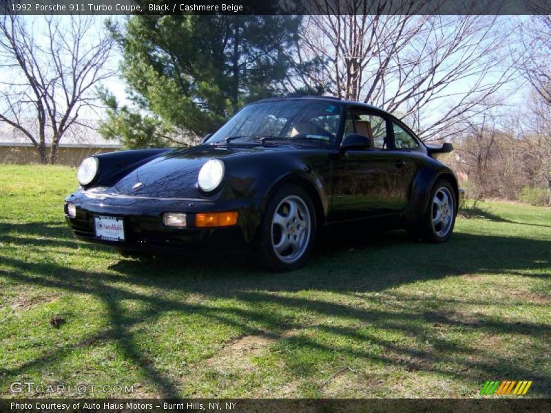 Black / Cashmere Beige 1992 Porsche 911 Turbo Coupe