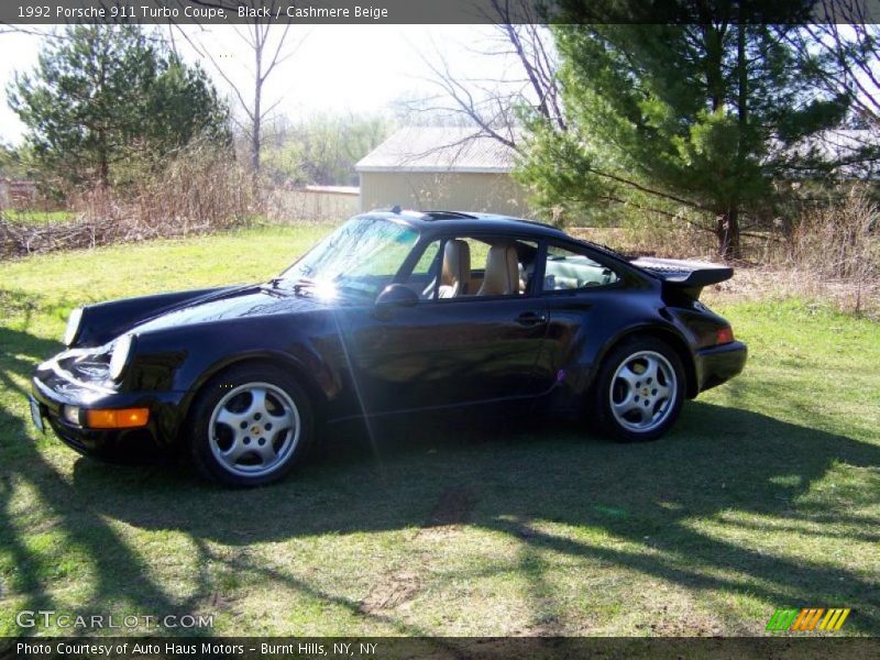 Black / Cashmere Beige 1992 Porsche 911 Turbo Coupe