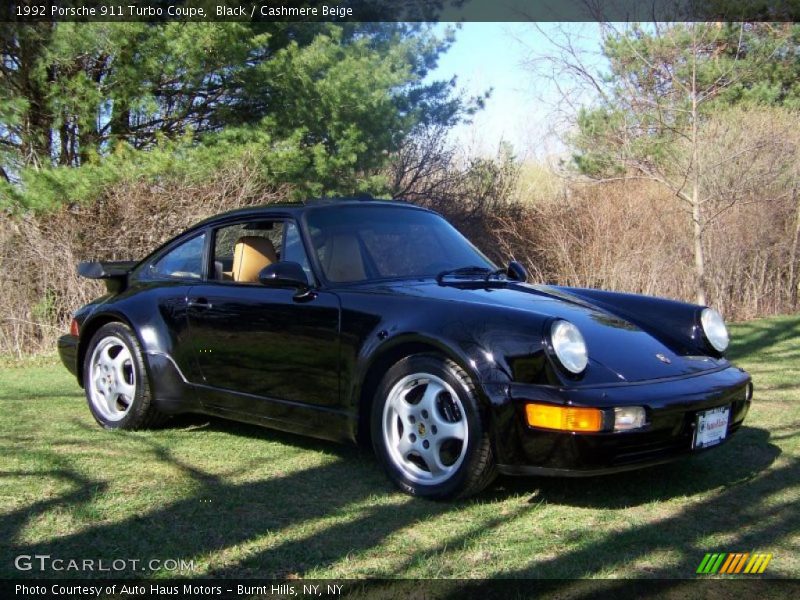 Black / Cashmere Beige 1992 Porsche 911 Turbo Coupe