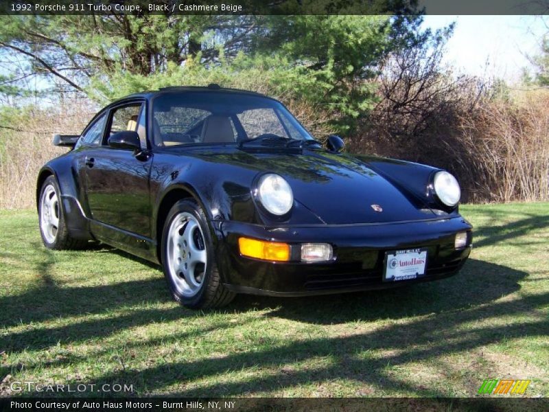 Black / Cashmere Beige 1992 Porsche 911 Turbo Coupe