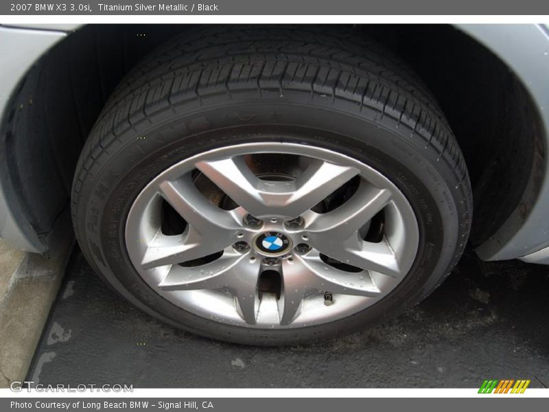 Titanium Silver Metallic / Black 2007 BMW X3 3.0si