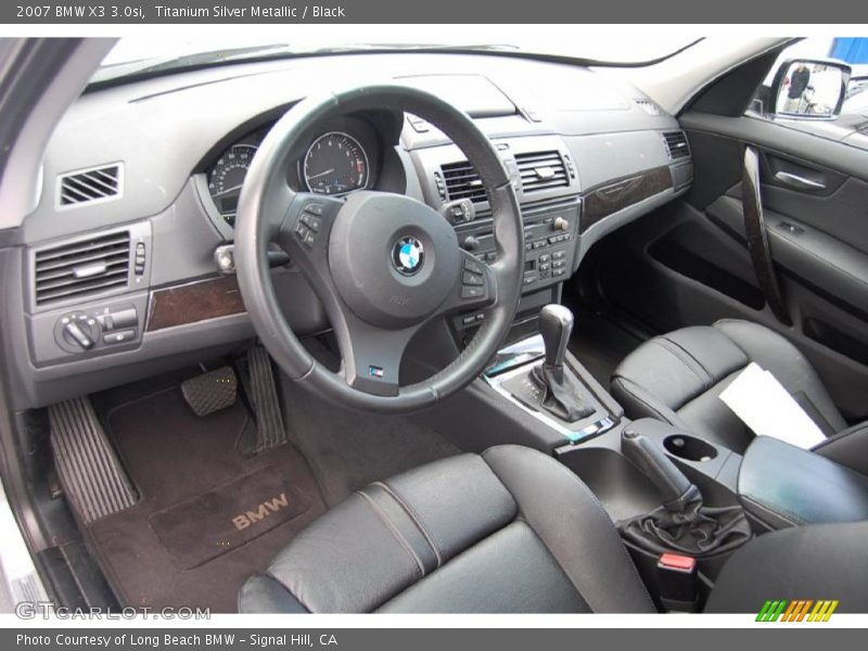 Titanium Silver Metallic / Black 2007 BMW X3 3.0si