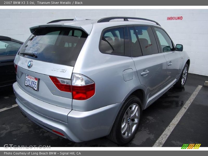 Titanium Silver Metallic / Black 2007 BMW X3 3.0si