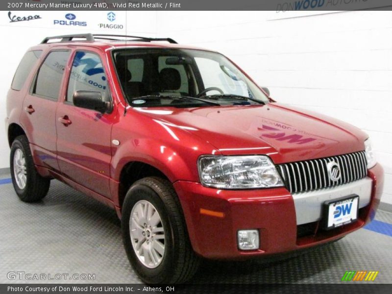 Vivid Red Metallic / Flint 2007 Mercury Mariner Luxury 4WD
