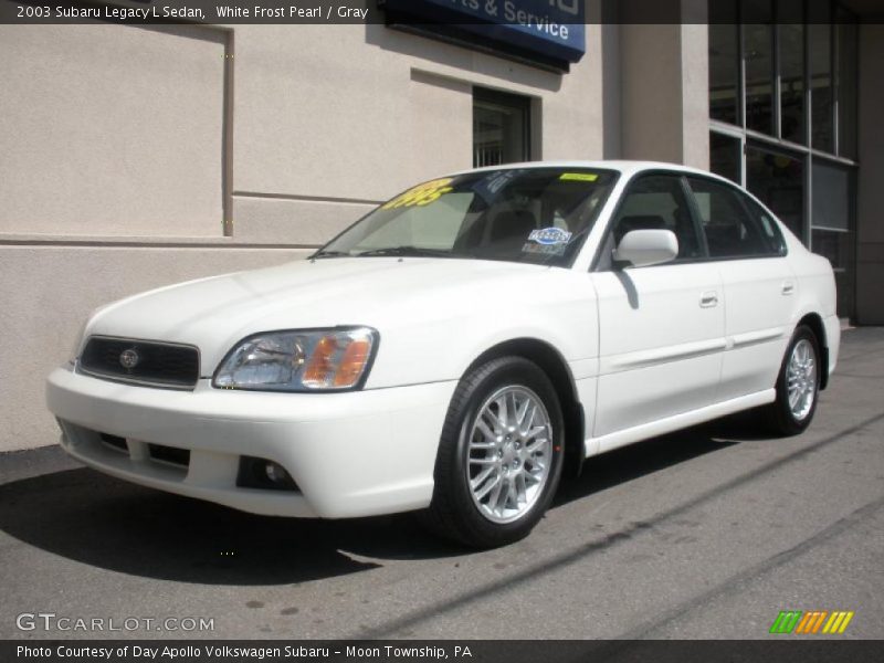White Frost Pearl / Gray 2003 Subaru Legacy L Sedan