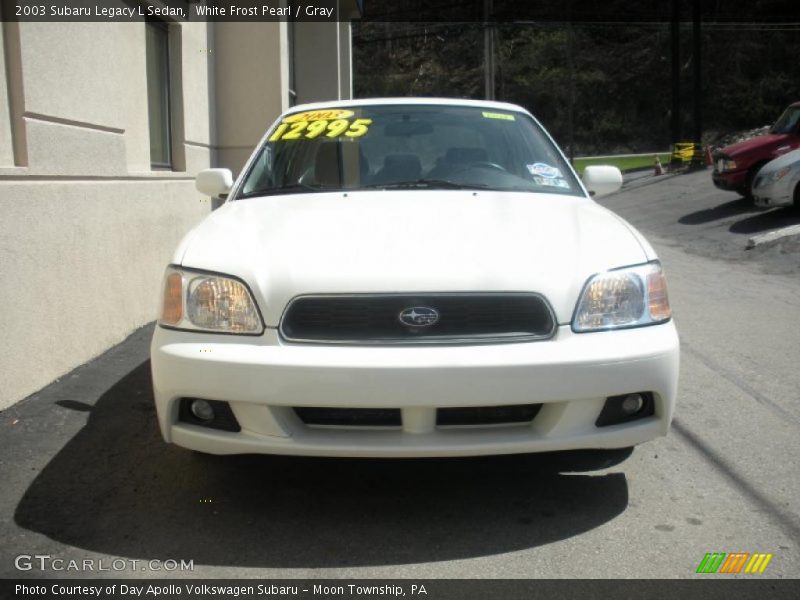 White Frost Pearl / Gray 2003 Subaru Legacy L Sedan