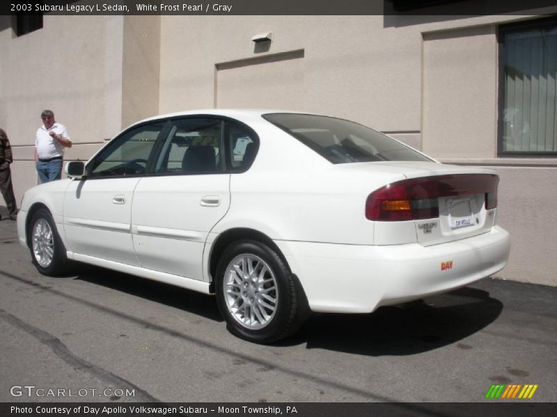 White Frost Pearl / Gray 2003 Subaru Legacy L Sedan