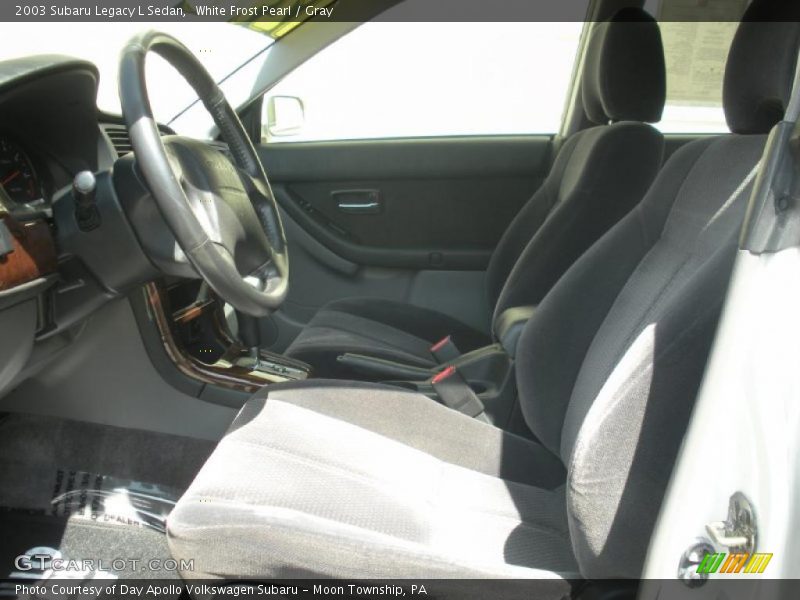 White Frost Pearl / Gray 2003 Subaru Legacy L Sedan