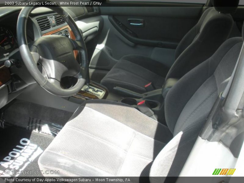 White Frost Pearl / Gray 2003 Subaru Legacy L Sedan
