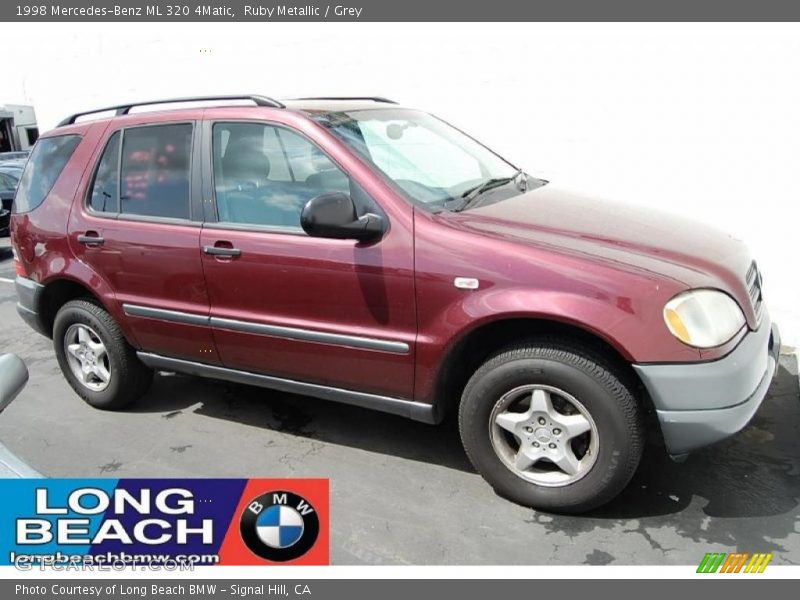 Ruby Metallic / Grey 1998 Mercedes-Benz ML 320 4Matic