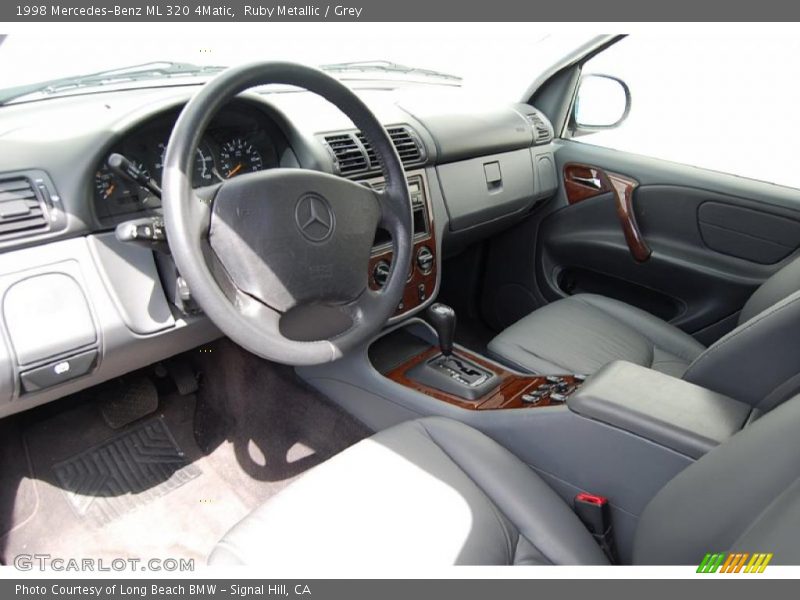 Ruby Metallic / Grey 1998 Mercedes-Benz ML 320 4Matic