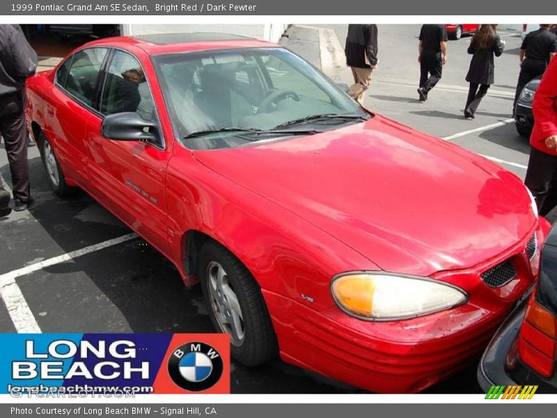 Bright Red / Dark Pewter 1999 Pontiac Grand Am SE Sedan