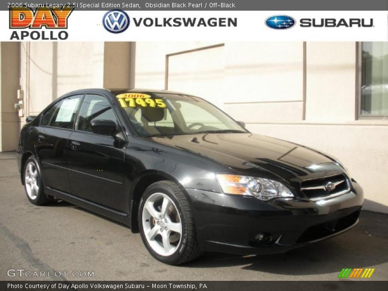 Obsidian Black Pearl / Off-Black 2006 Subaru Legacy 2.5i Special Edition Sedan