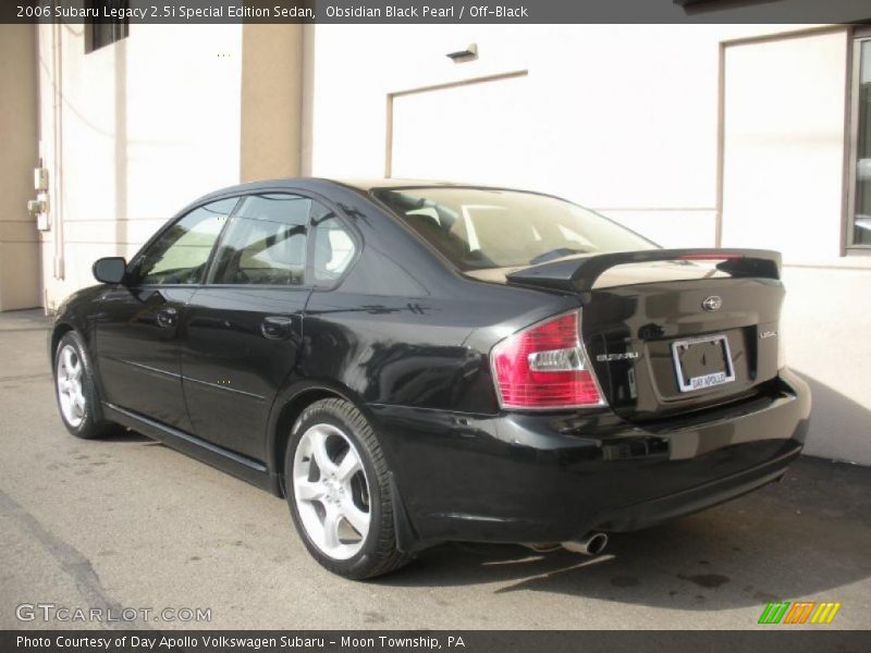 Obsidian Black Pearl / Off-Black 2006 Subaru Legacy 2.5i Special Edition Sedan