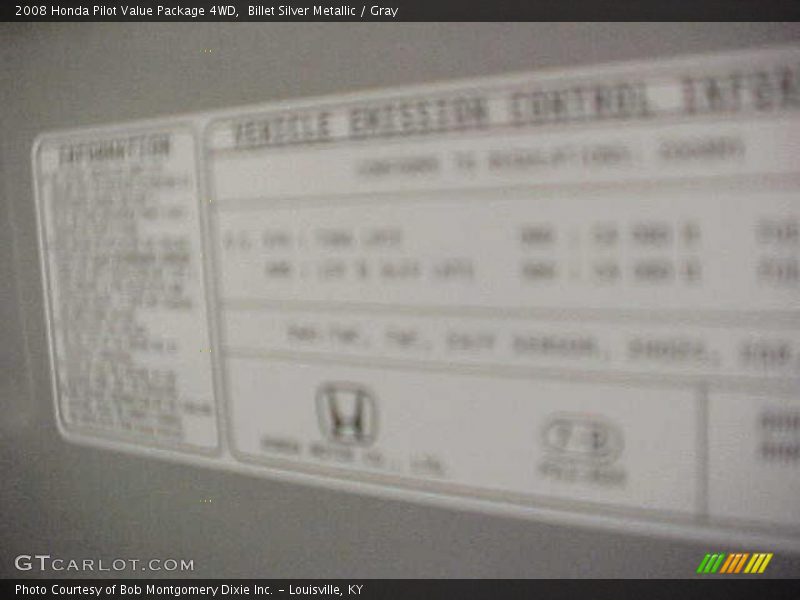 Billet Silver Metallic / Gray 2008 Honda Pilot Value Package 4WD