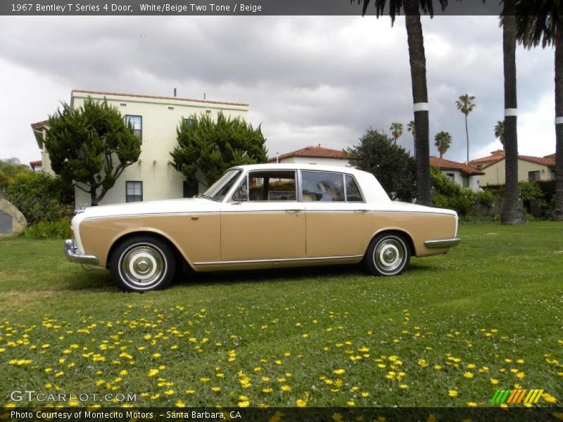 White/Beige Two Tone / Beige 1967 Bentley T Series 4 Door