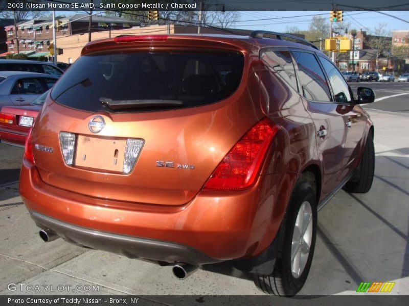 Sunlit Copper Metallic / Charcoal 2003 Nissan Murano SE AWD