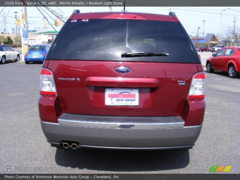 Merlot Metallic / Medium Light Stone 2008 Ford Taurus X SEL AWD