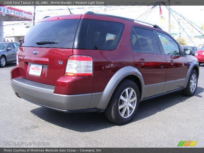 Merlot Metallic / Medium Light Stone 2008 Ford Taurus X SEL AWD